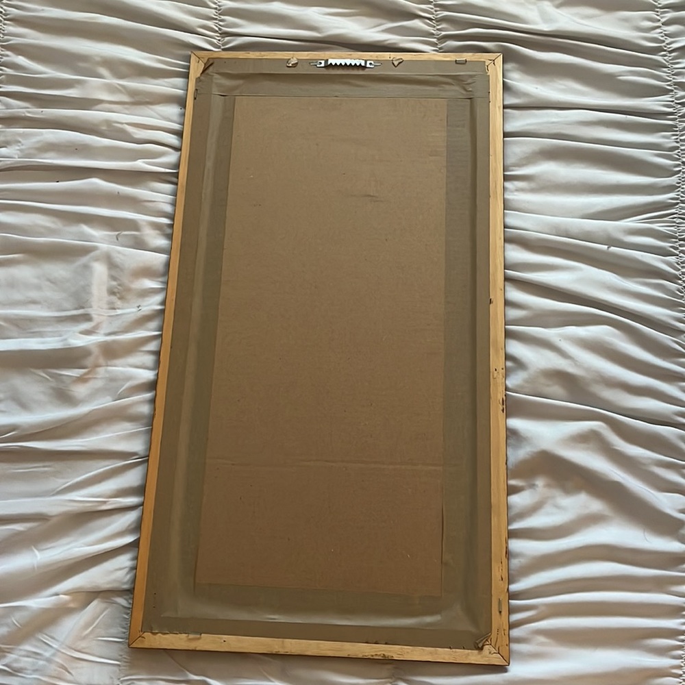 Palm Tree matted print in wooden frame 11”x 24” Excellent condition - Picture 5 of 5